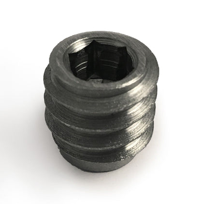 M6X12mm Unheaded Hex Drive Stainless Steel Screw Threaded Wood Inserts