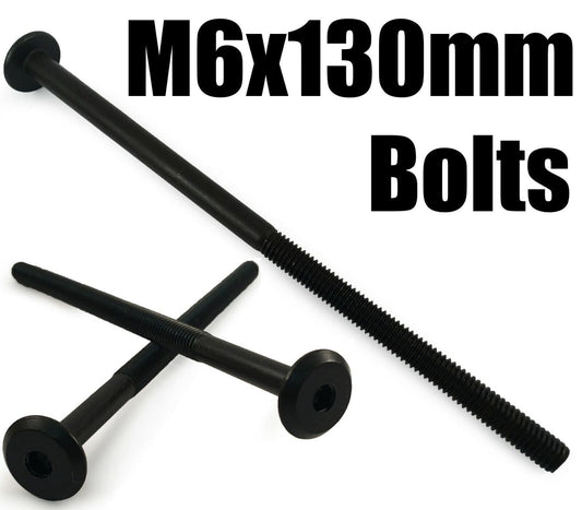 M6X130mm Black Furniture Connector Bolts Allen Joint Fixing Bed Cot Unit Table