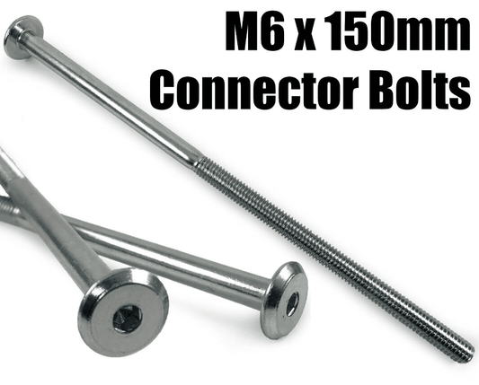 M6X150mm Furniture Connector Bolts Flat Head Joint Fixing Unit Bed Cot Desk