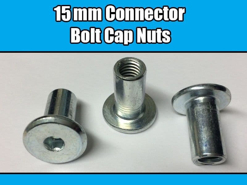 M6X15mm Connector Bolt Caps M5 Allen Key Head Joint Fixing Cots Beds Furniture