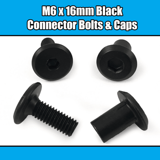 M6X16mm Black Furniture Connector Bolts With Cap Nuts Joint Fixing Bed Cot