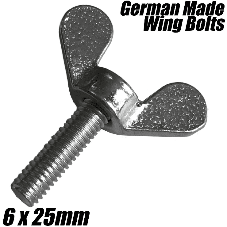 M6X25mm German Made Wing Nut Bolts Butterfly Screw Wingbolt Fasteners Din 316