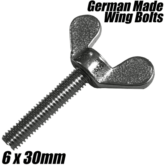M6X30mm German Made Wing Nut Bolts Butterfly Screw Wingbolt Fasteners Din 316