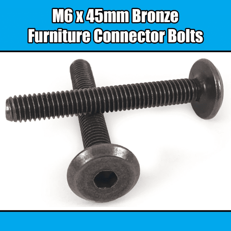 M6X45mm Bronze Furniture Connector Bolts Joint Fixing