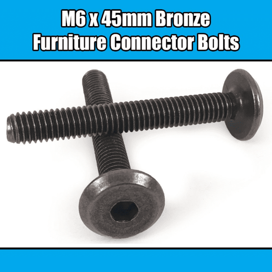 M6X45mm Bronze Furniture Connector Bolts Joint Fixing