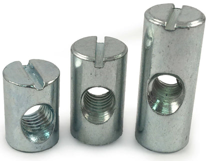 M6X50mm Black Furniture Connector Bolts & Cross Dowel Barrel Nuts Fixing Unit