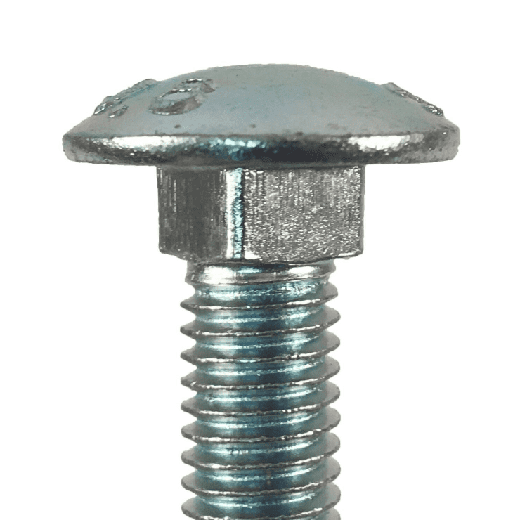 M8 8mm Cup Square Carriage Bolt Coach Bolts Penny Washers & Nuts Zinc