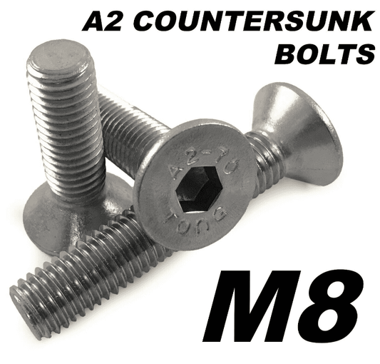 M8 A2 Stainless Steel Countersunk Bolts Allen Socket Bolts A2-70 Screw