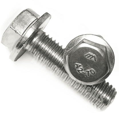 M8 A2 Stainless Steel Hex Head Flange Bolts Screws W/ Domed Hex Nut + Washers