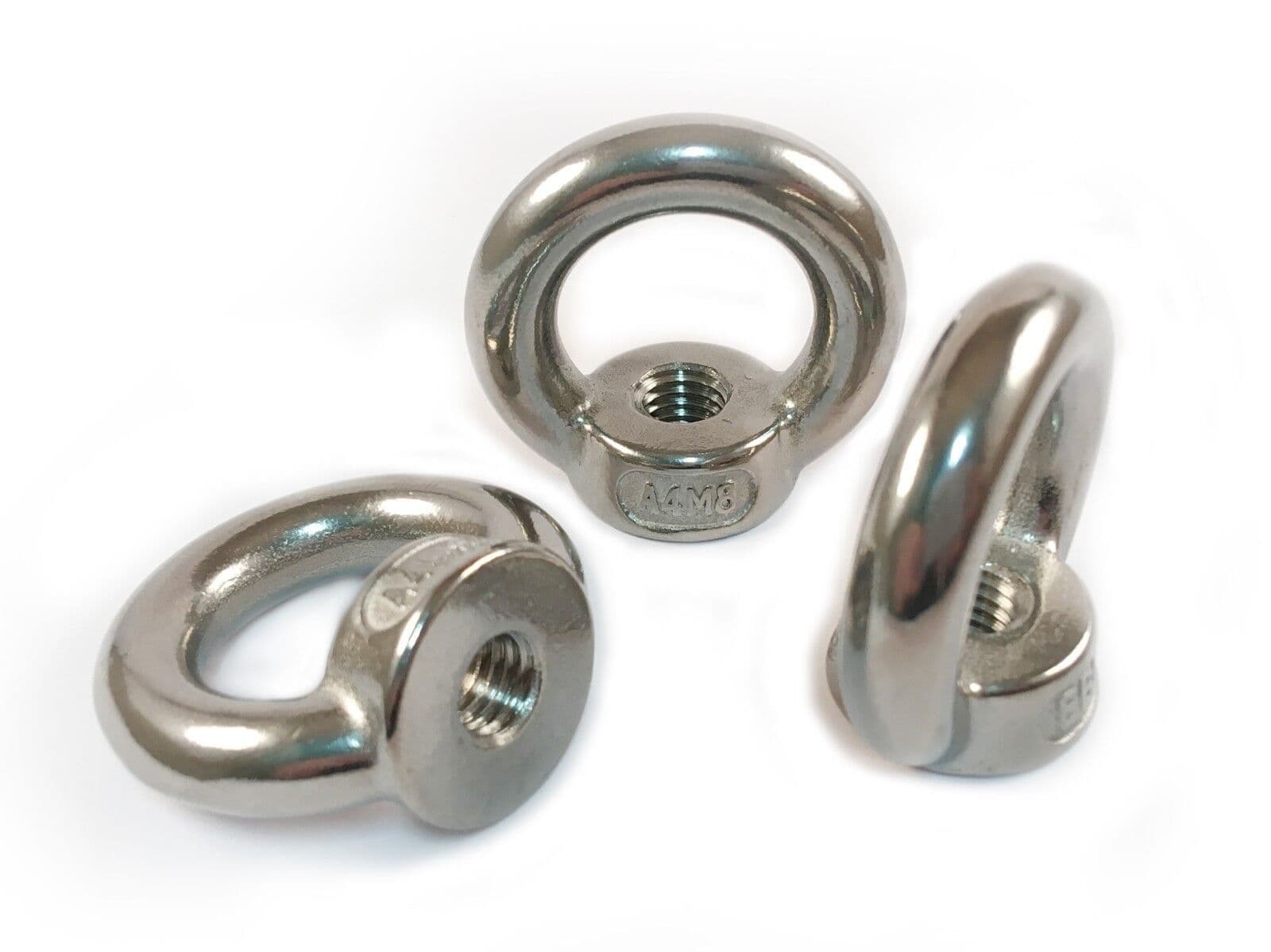 M8 A4 316 Marine Grade Stainless Steel M8 Lifting Eye Female Nuts Din 582 Type