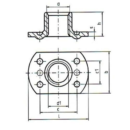 M8 Carbon Steel Tee Spot Slab Based T Shape Nuts 4 Welded Pips, Holes & Flat