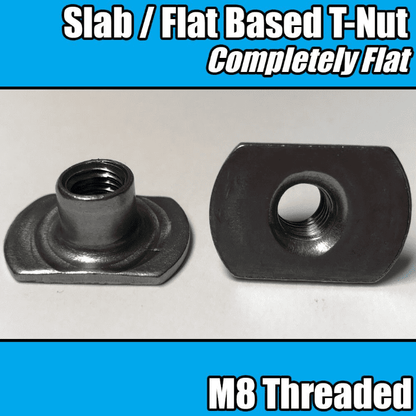 M8 Carbon Steel Tee Spot Slab Based T Shape Nuts 4 Welded Pips, Holes & Flat