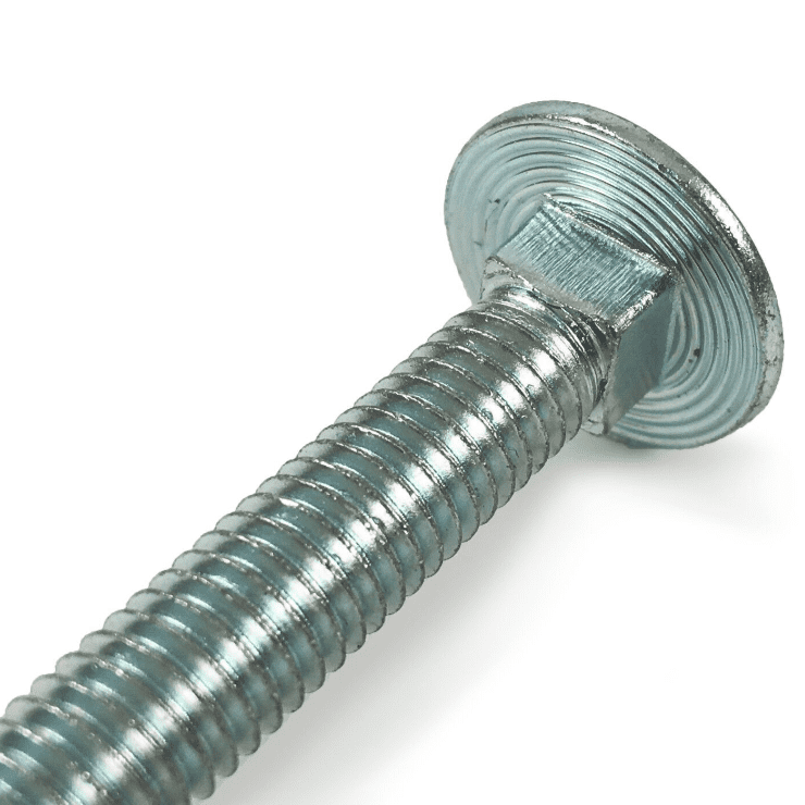 M8 Cup Square Carriage Bolts With Hex Nuts Coach Screw Zinc Plated Timco Din603