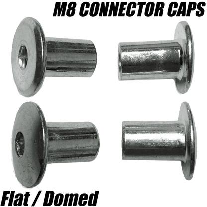 M8 Flat & Domed Cap Nuts for Joint Fixing Furniture Connector Bolts