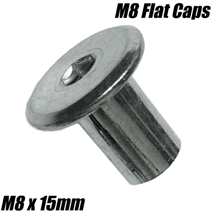 M8 Flat & Domed Cap Nuts for Joint Fixing Furniture Connector Bolts