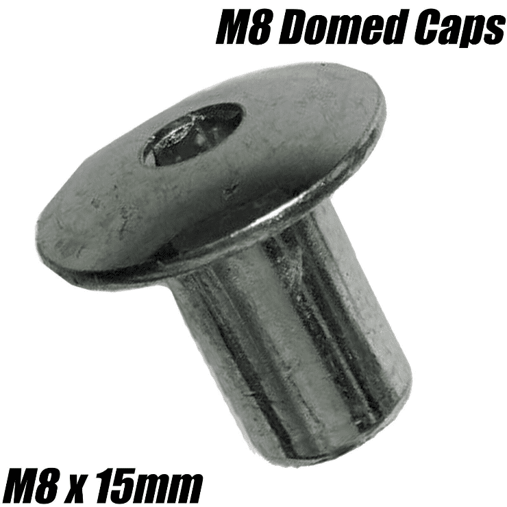 M8 Flat & Domed Cap Nuts for Joint Fixing Furniture Connector Bolts