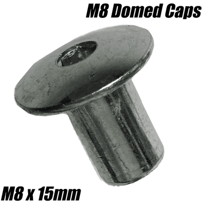 M8 Flat & Domed Cap Nuts for Joint Fixing Furniture Connector Bolts