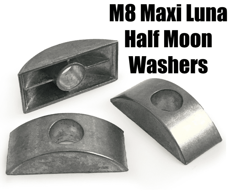 M8 Half Moon Luna Unthreaded Washersfor Furniture Bunk Beds Cots