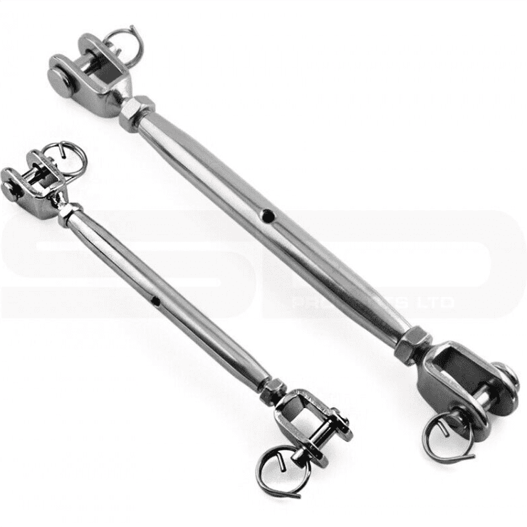 M8 Jaw Turnbuckle Rigging Straining Screw A4 316 Marine Stainless Steel Tension