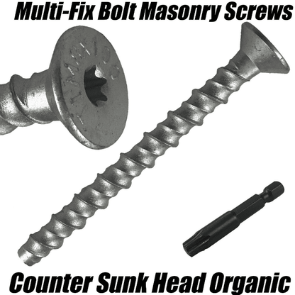 M8 M10 Timco Countersunk Multi Fix Masonry Screw Bolt Anchor Fixing