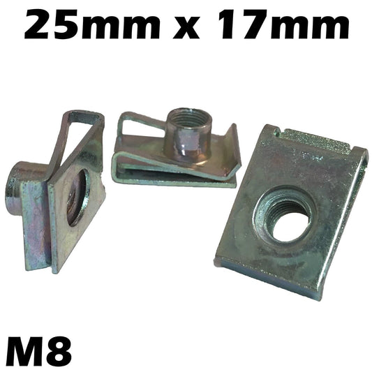 M8 Spire Clips Cal Chimney Lug Nuts Fixings Threaded Panel Fixing Fasteners Zinc