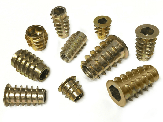 M8 Threaded Hex Drive Type D Or E Wood Insert Furniture Nuts