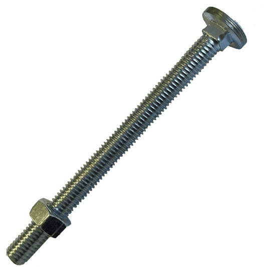 M8X100mm Coach Bolts Cup Square Carriage Bolt Screws With Hexagon Nuts Zinc