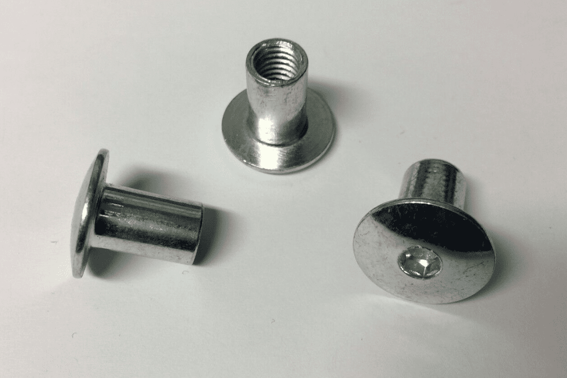 M8X100mm Furniture Connector Bolts & Cap Nuts Allen Key Dome Head Joint Fixing