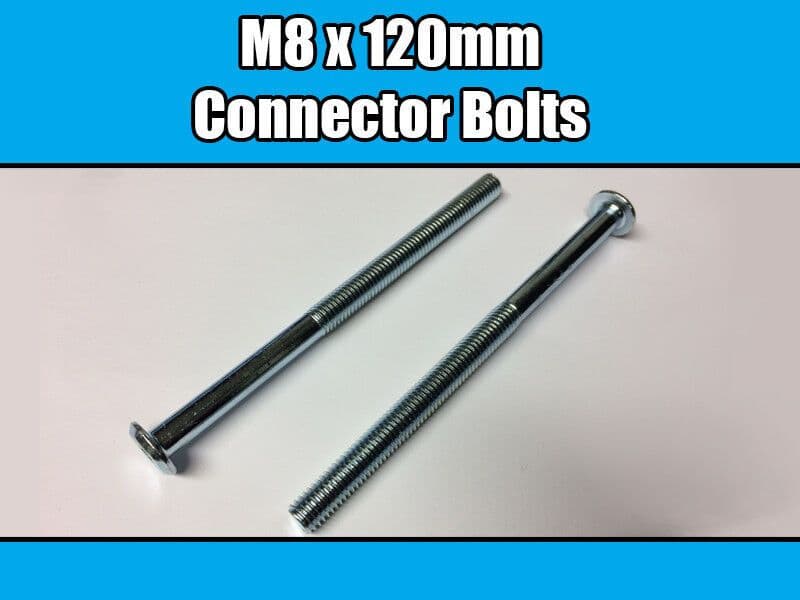 M8X120mm Furniture Connector Bolts Allen Key Flat Head Joint Fixing Unit Bed