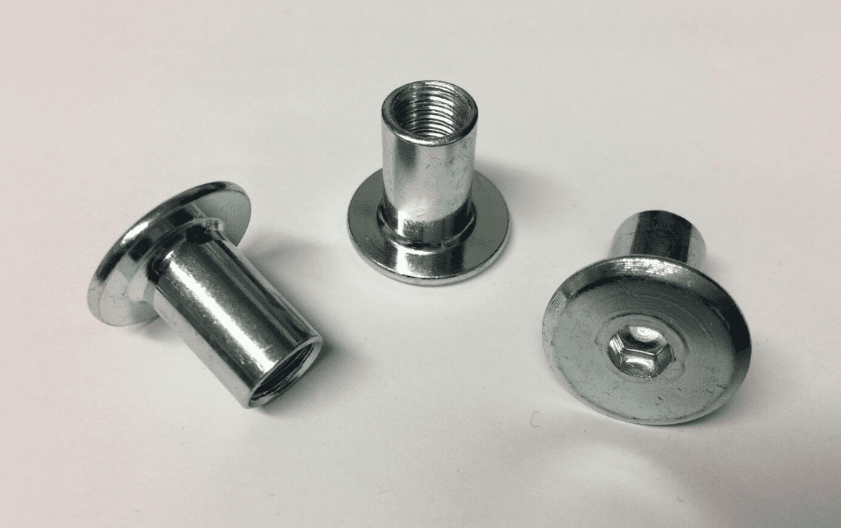 M8X120mm Furniture Connector Bolts & Cap Nuts Allen Key Flat Head Joint Fixing