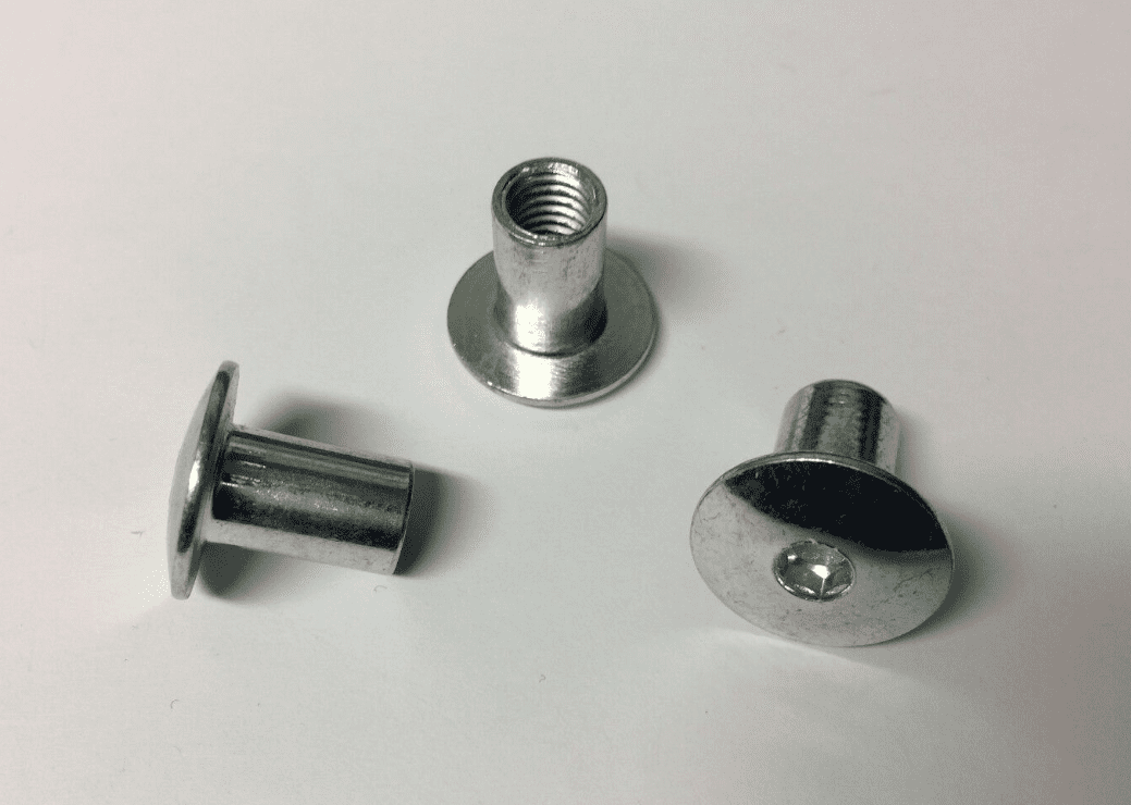 M8X15mm Furniture Connector Bolts & Cap Nuts Allen Key Domed Head Joint Fixing
