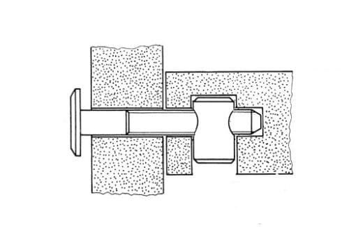 M8X16mm Furniture Cross Dowel Barrel Nuts Centre Threaded Fixing Cot Bed Unit