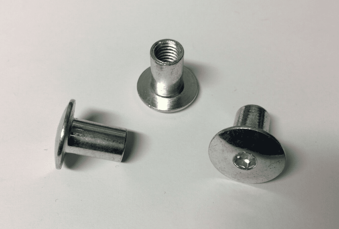 M8X20mm Furniture Connector Bolts & Cap Nuts Allen Key Domed Head Joint Fixing