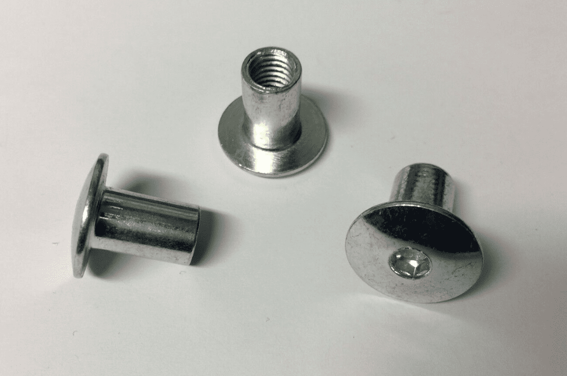M8X45mm Furniture Connector Bolts & Cap Nuts Allen Key Domed Head Joint Fixing