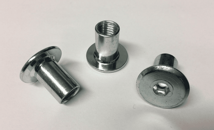 M8X45mm Furniture Connector Bolts & Cap Nuts Allen Key Flat Head Joint Fixing