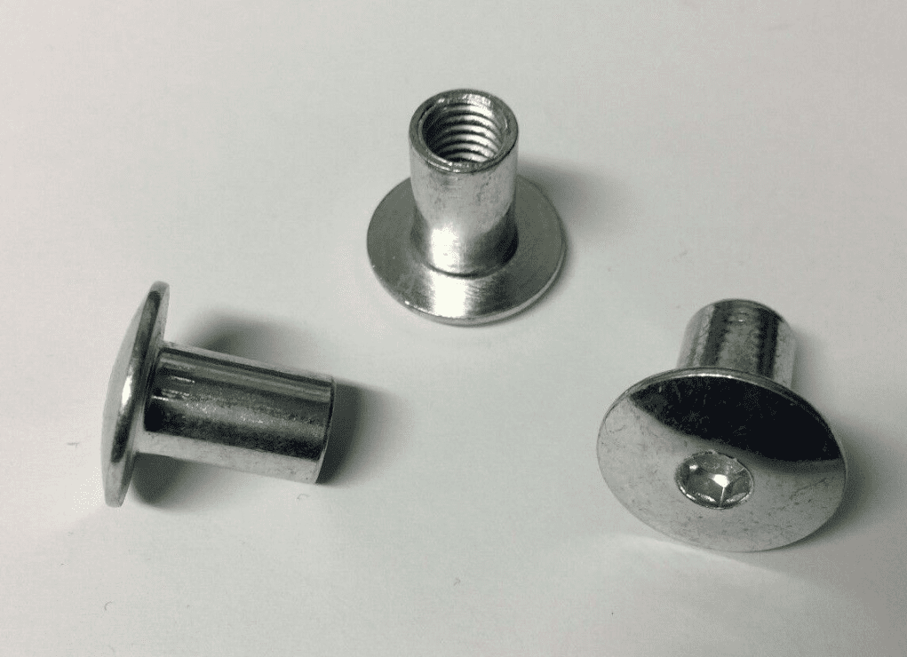 M8X50mm Furniture Connector Bolts & Cap Nuts Allen Key Domed Head Joint Fixing