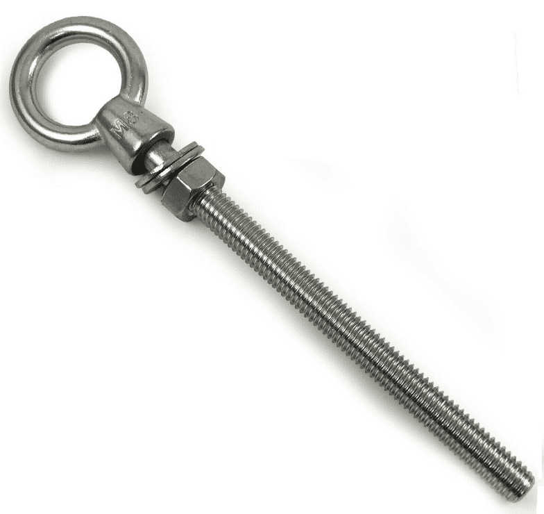 M8X80mm A4 316 Marine Grade Stainless Steel Lifting Eye Bolt Longshank Nut