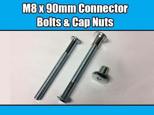 M8X90mm Furniture Connector Bolts & Cap Nuts Allen Key Domed Head Joint Fixing