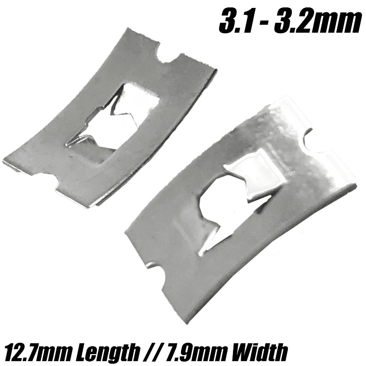 Metric Zinc Plated Flower Grab Washer Stud Steel Flat Rectangular Push On Clips