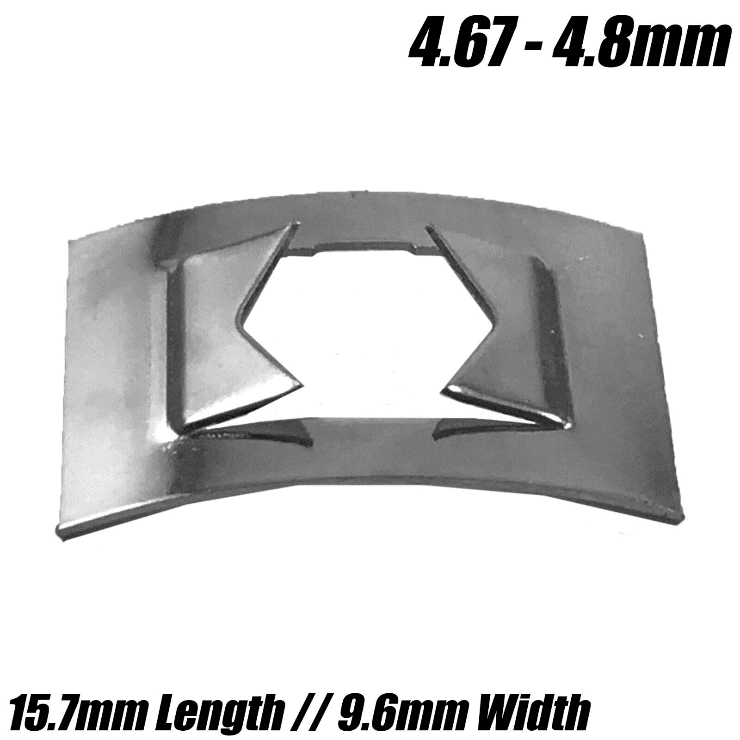 Metric Zinc Plated Flower Grab Washer Stud Steel Flat Rectangular Push On Clips