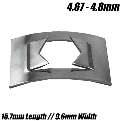 Metric Zinc Plated Flower Grab Washer Stud Steel Flat Rectangular Push On Clips