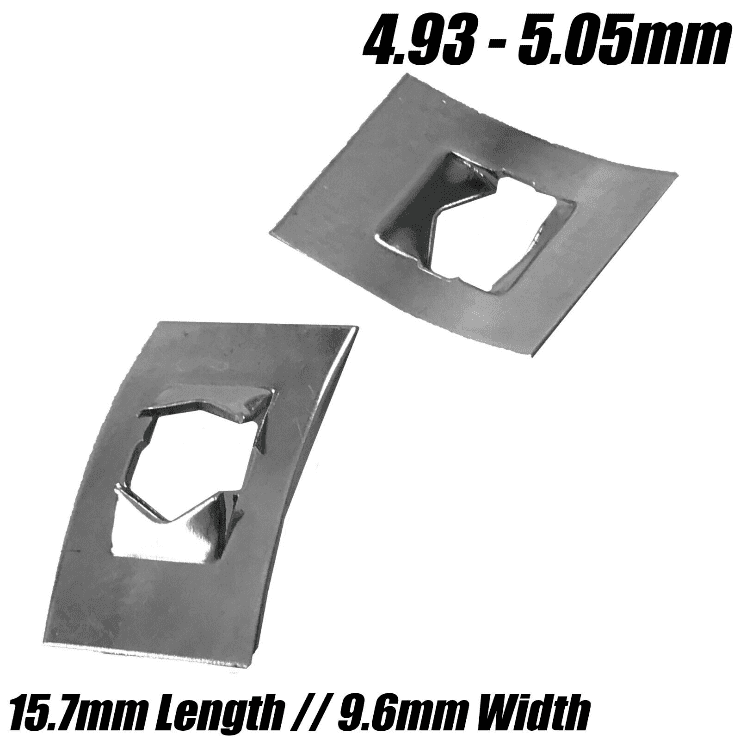 Metric Zinc Plated Flower Grab Washer Stud Steel Flat Rectangular Push On Clips