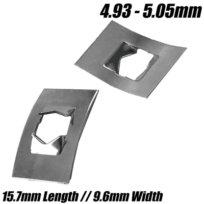 Metric Zinc Plated Flower Grab Washer Stud Steel Flat Rectangular Push On Clips