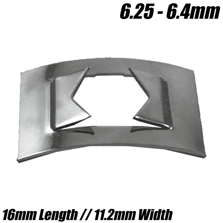 Metric Zinc Plated Flower Grab Washer Stud Steel Flat Rectangular Push On Clips