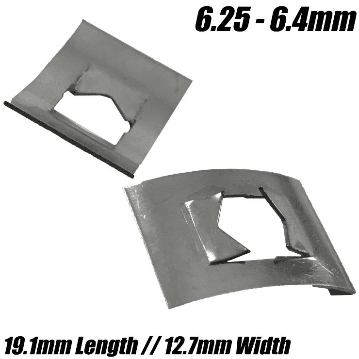 Metric Zinc Plated Flower Grab Washer Stud Steel Flat Rectangular Push On Clips