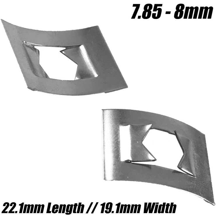 Metric Zinc Plated Flower Grab Washer Stud Steel Flat Rectangular Push On Clips