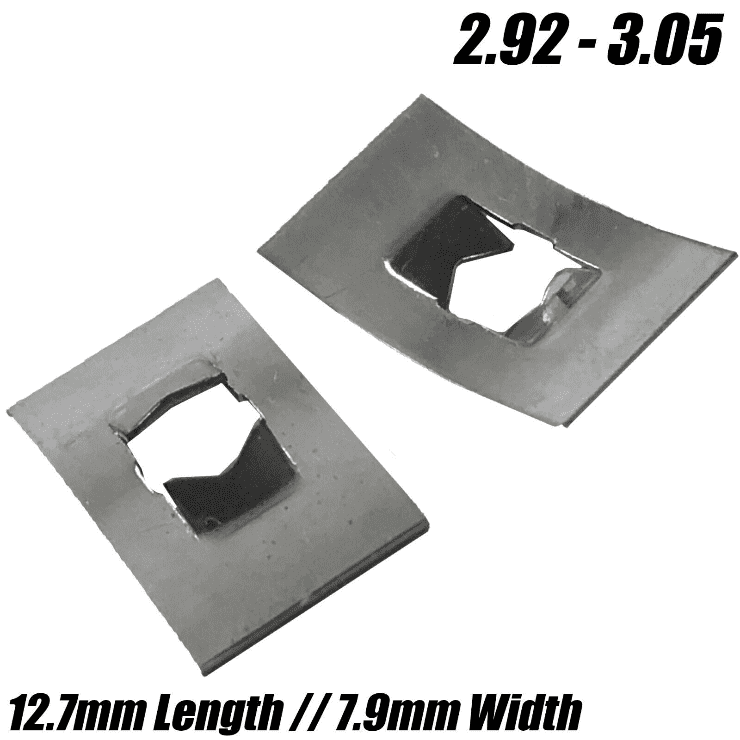 Metric Zinc Plated Flower Grab Washer Stud Steel Flat Rectangular Push On Clips