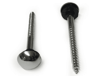 No8 Mirror Screws With Washer & Chrome Caps 1 1/2" (4X38mm)