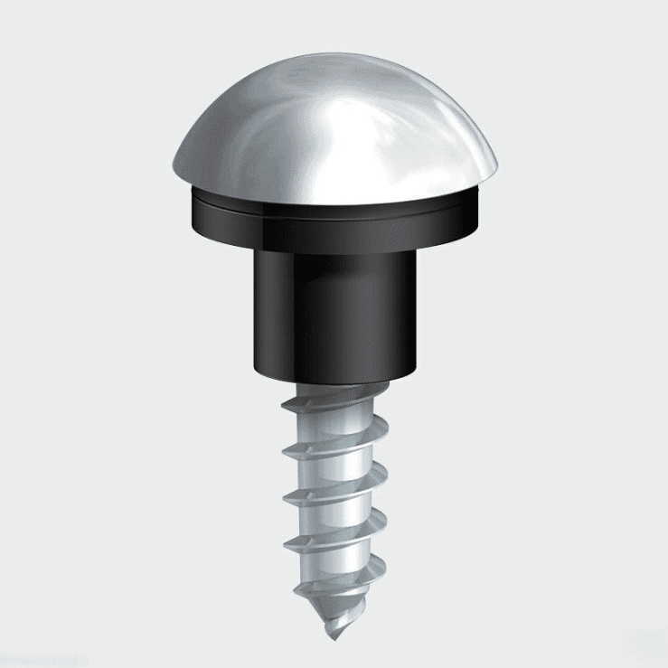 No8 Mirror Screws With Washer & Chrome Caps 1 1/2" (4X38mm)