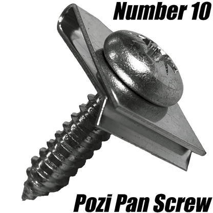 Number 10 Pozi Head Self Tapping Screws + Captive Nut Speed Fastener Panel Clips